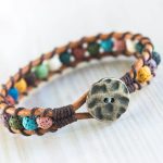 Lava stone bracelet, beaded bracelet, gemstone jewelry,